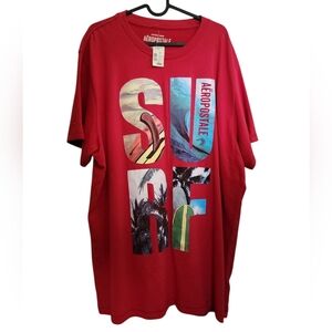 Aeropostale Surf TShirt Size XXL Red New With Tags